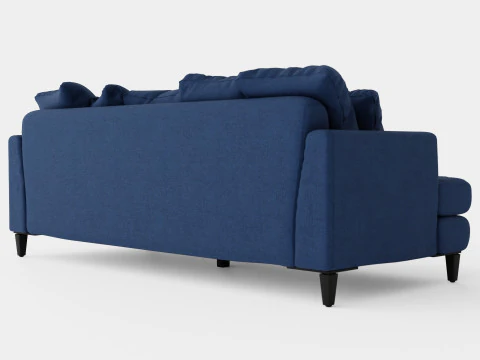 Los Angeles sofa indigo S 3D Model