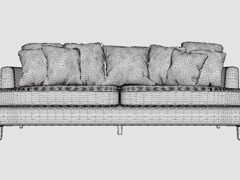 Los Angeles sofa indigo S Modello 3D