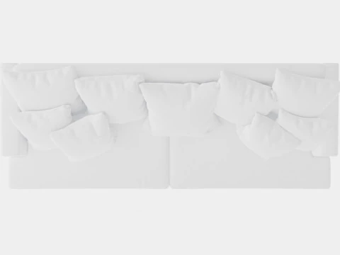 Los Angeles sofa off white M 3D Model