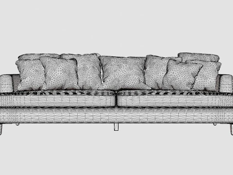 Los Angeles sofa off white M 3D Model