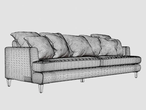 Los Angeles sofa off white M 3D Model