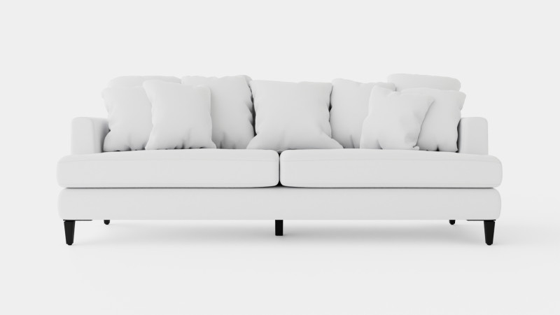 Los Angeles sofa off white S 3D 모델 .c4d .max .obj .3ds .fbx .stl .blend 