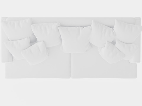 Los Angeles sofa off white S 3D 모델
