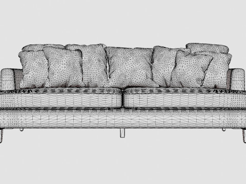 Los Angeles sofa off white S 3D 모델