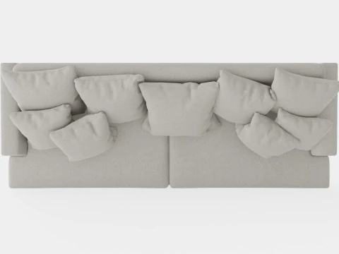Los Angeles sofa sand M 3D Model