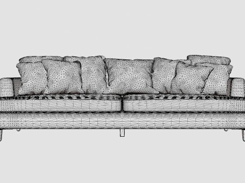 Los Angeles sofa sand M 3D Model