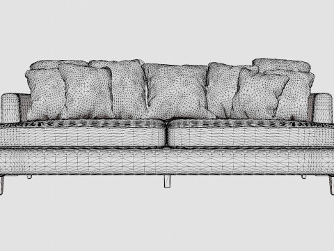 Los Angeles sofa sand S Modelo 3D