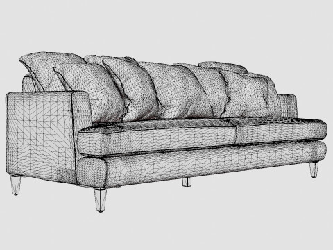 Los Angeles sofa sand S Modelo 3D