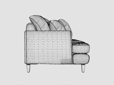 Los Angeles sofa sand S Modelo 3D