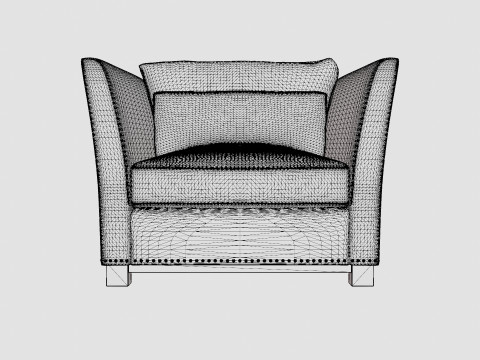 Madison armchair indigo Modelo 3D
