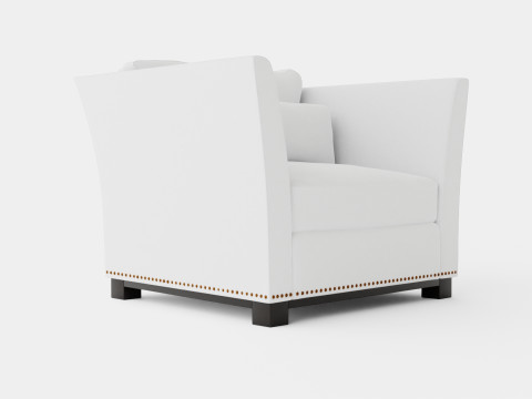 Madison armchair off white 3D Model