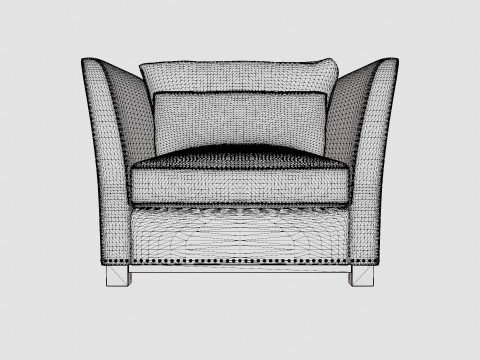Madison armchair off white 3D Model