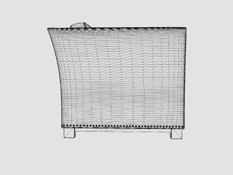 Madison armchair off white 3D Model