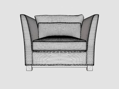 Madison armchair sand 3D Model