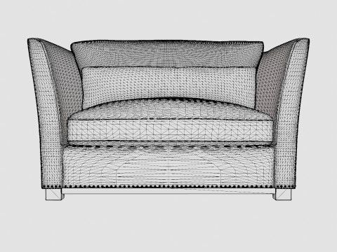 Madison loveseat off white Modelo 3D