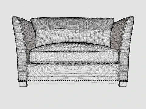 Madison loveseat sand 3D Model