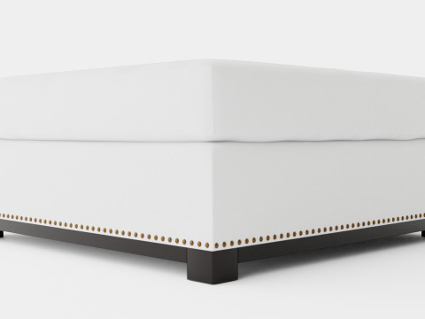Madison ottoman off white 3D Model
