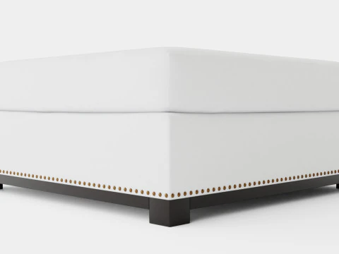Madison ottoman off white 3D Model