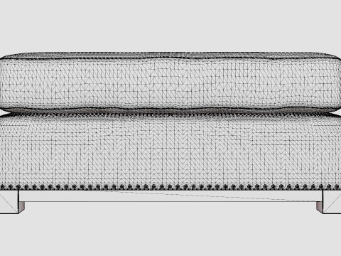 Madison ottoman sand 3Dモデル