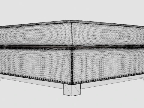 Madison ottoman sand 3D Model