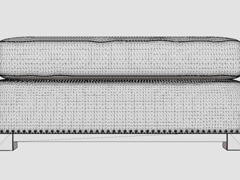 Madison ottoman sand 3D Model