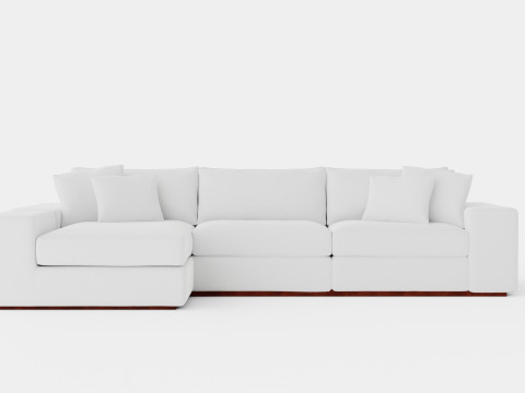 Malibu sofa off white Modelo 3D