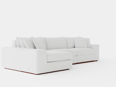 Malibu sofa off white 3D Model