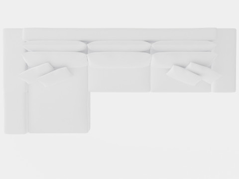 Malibu sofa off white 3D Model