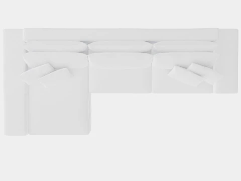 Malibu sofa off white 3D Model