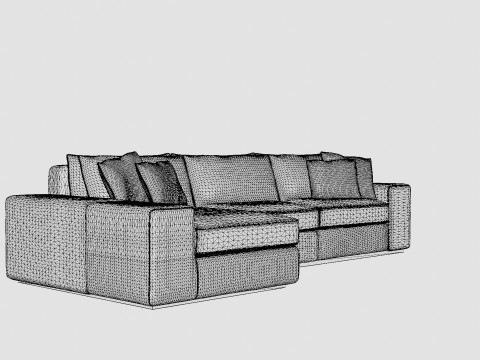 Malibu sofa off white 3D Model