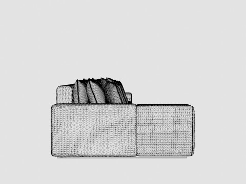 Malibu sofa off white 3D Model