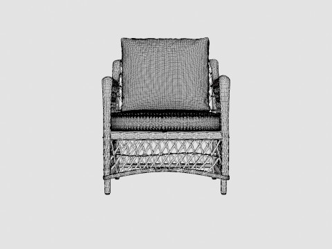 Marbella armchair vintage Model 3D