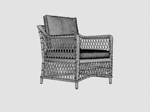 Marbella armchair vintage Model 3D