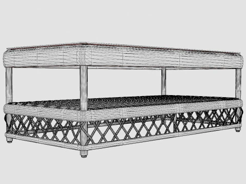 Marbella coffee table vintage 3D Model