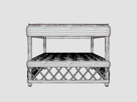 Marbella coffee table vintage 3D Model