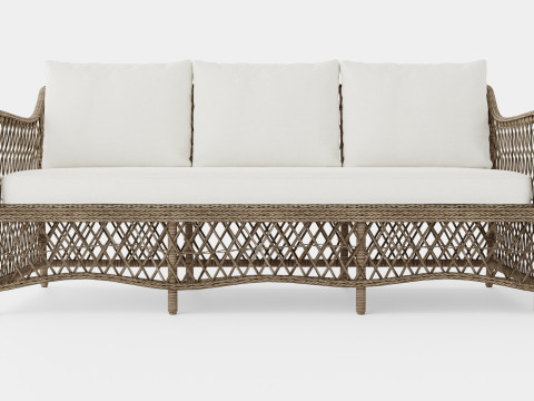 Marbella sofa vintage 3 seat Modelo 3D