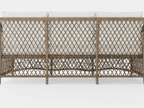 Marbella sofa vintage 3 seat 3D Model
