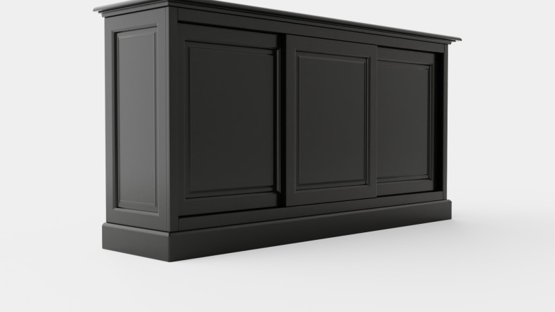 Marthas sideboard black 3D Model .c4d .max .obj .3ds .fbx .stl .blend 