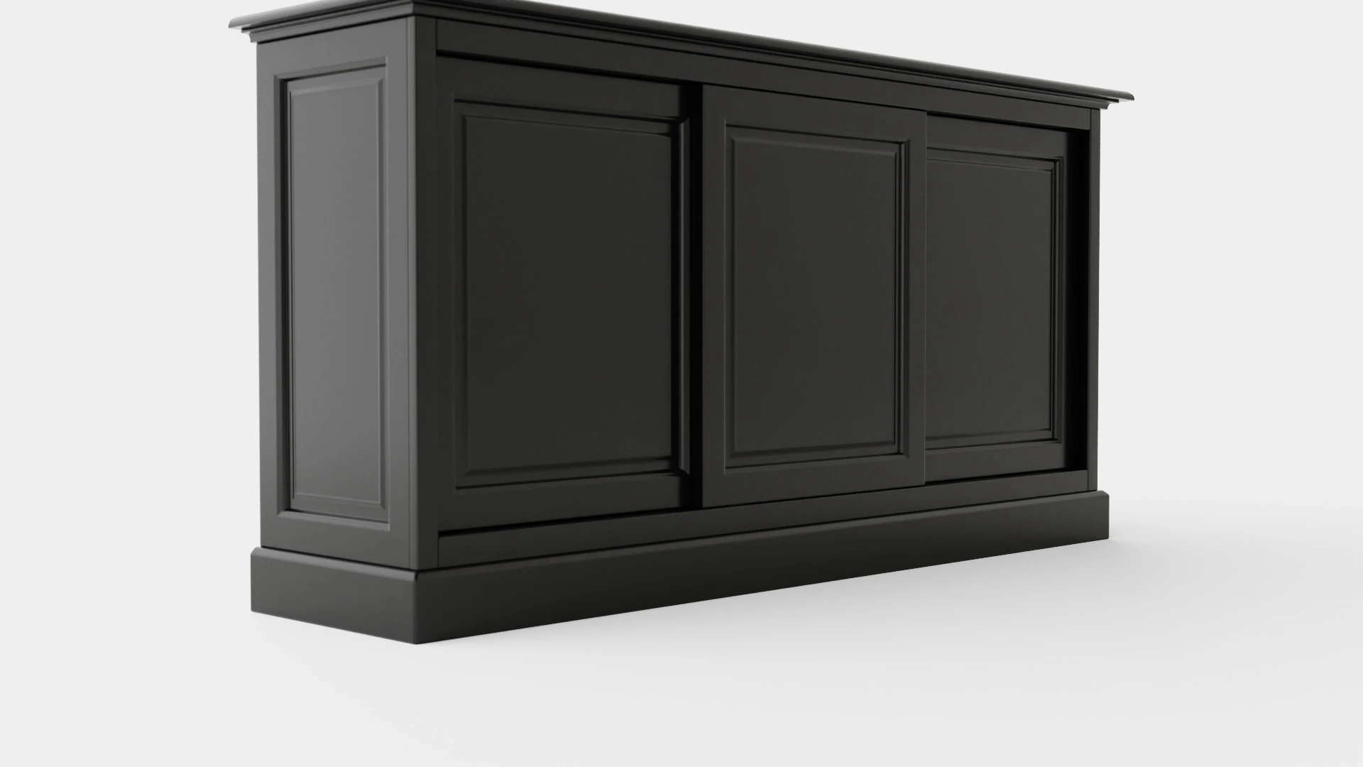 Marthas sideboard black 3D Model .c4d .max .obj .3ds .fbx .stl .blend 