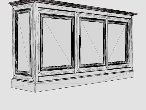 Marthas sideboard black 3D Model