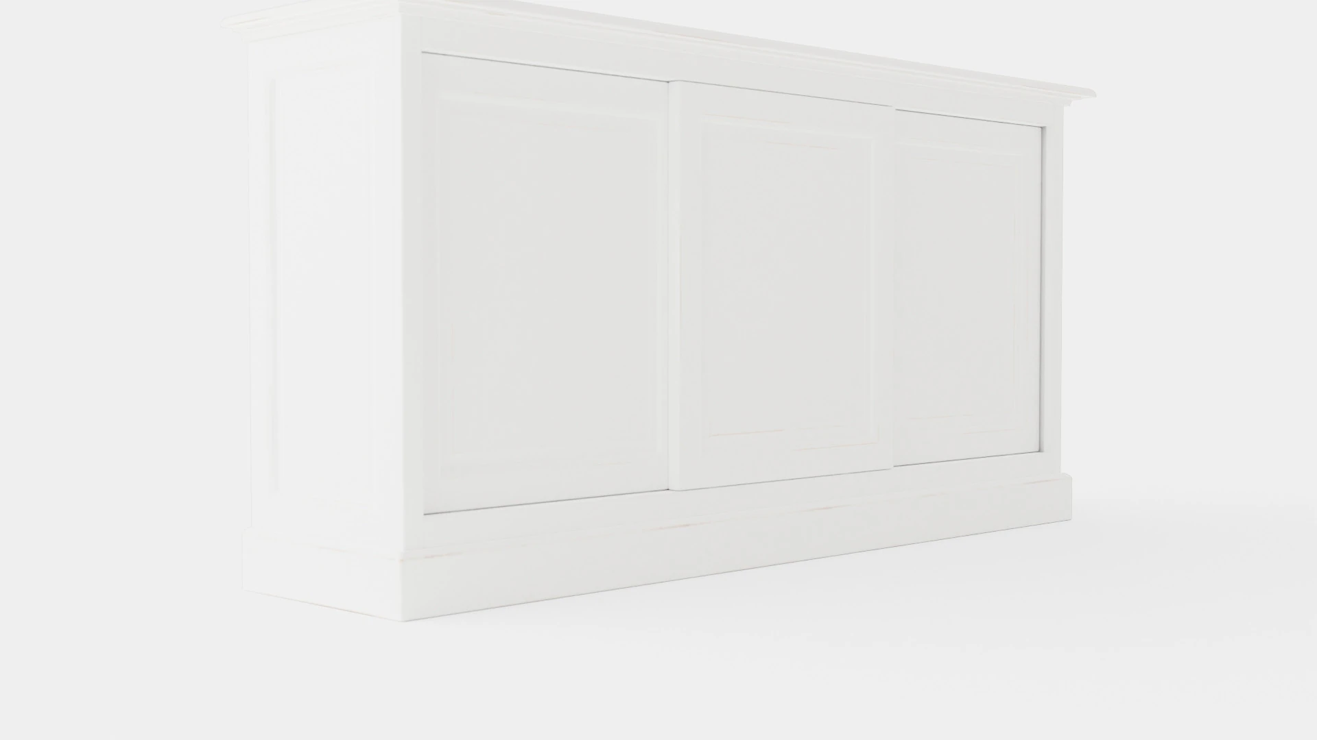 Marthas sideboard white 3D Model .c4d .max .obj .3ds .fbx .stl .blend 