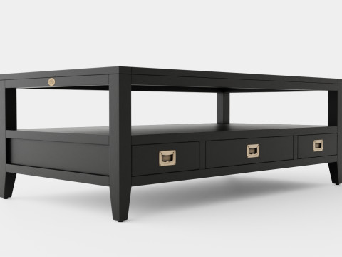Martino coffee table black 3D Model