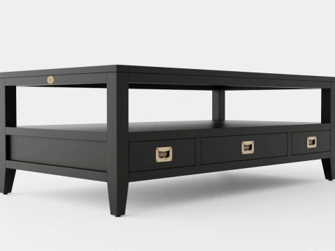 Table basse Martino noire Modèle 3D