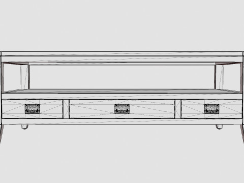 Martino coffee table black 3D मॉडल