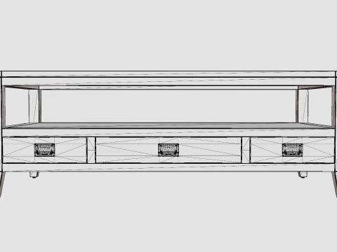 Martino coffee table black 3D Model