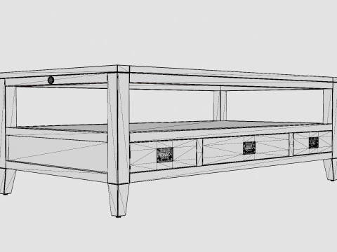 Martino coffee table black 3D Model