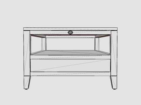 Martino coffee table black 3D मॉडल