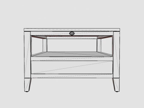 Martino coffee table black 3D Model