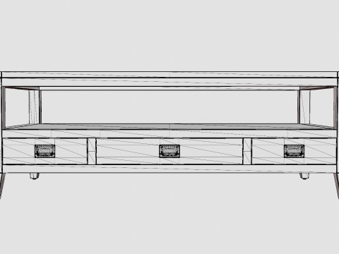 Martino coffee table wenge 3D Модель