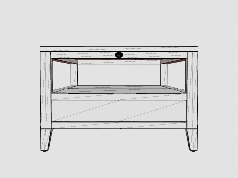 Martino coffee table wenge 3D Модель